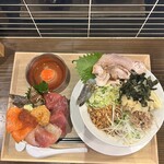 ロッカクエビノ 東大阪店 - 名物海鮮丼【並】日本一のオマール海老みそ海鮮丼ラーメンセット（2475円）