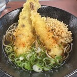 潮屋 - 海老ちくわ天蕎麦（斜め）
