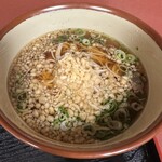 潮屋 - セットのかけ蕎麦（斜め）