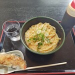中野屋 - 料理写真:釜玉生じょうゆ大＋天むす