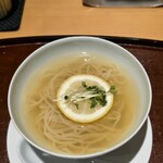 鳥匠 いし井 - 鶏出汁冷やしラーメン（〆）