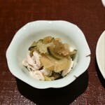 鳥匠 いし井 - 高坂鶏の胸肉、ナスと瓜