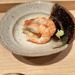 鮨 近藤 - 北海縞海老と白玉蜀黍