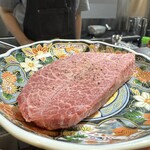 福島 焼肉 萬心 - 神戸牛ミスジ