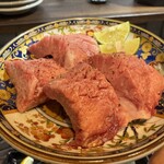 福島 焼肉 萬心 - 厚切り塩タン