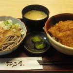 Edoya - そばセット「おろしそば＆ソースカツ丼」850円