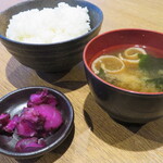 九州 鳥若丸 - ごはん･味噌汁･漬物