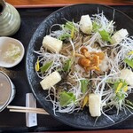 そば処みよし - 揚げもちそば、冷たい、大盛り。