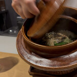 雪花菜 - 鯖と高菜の炊き込み