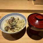 雪花菜 - 鯖と高菜の炊き込み