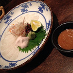 肴 大富 - かわはぎに肝醤油