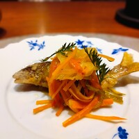 草片 - Amuse　鮎カルピオーネ　赤玉葱