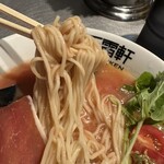 天雷軒 四ツ谷本店 - 麺は細麺で冷たいスープによく合いました。