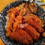 若 - 天丼+ひれカツ丼