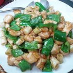 中国料理 龍門 - 鳥肉とタケノコの炒めたやつ（あ、ピーマンもある）