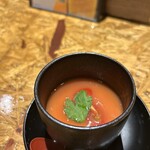 焼鳥 URABAN - 箸休め　トマト餡の茶碗蒸し