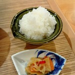 とんかつ 勝山 - ひと口ごはん・漬物ｕｐ