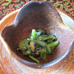 僧伽小野 一秀庵 - 前菜の「青菜のクルミ和え」