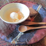 僧伽小野 一秀庵 - 水物の「バニラと柿ジュレ・栗パウンド」