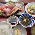 黒百合 - きときと定食  お刺身のボリュームがすごい！勿論おいしい。