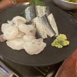 くいだおれ さとみ - イワシ酢とタコ