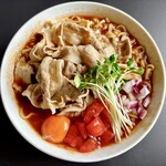 麺屋　たか - エビトマ徳島（税込1,450円）肉ダブル（税込150円）