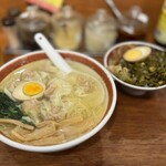 広州市場 五反田店 - ランチセット　ワンタンメン