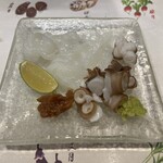 うを徳 - 活け蛸の刺身