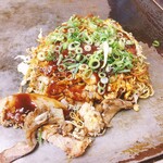 お好み焼 ひらの - お好み焼き(そばライス)¥750+スジコン¥200