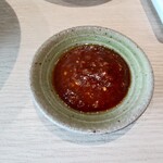飛騨牛一頭家 馬喰一代 - 野菜は品によって生や、軽く水煮され
シャキッと食感が心地良く

このピリッとくる辛味噌ダレのお陰で
美味しく生野菜が食べられるなあ♪