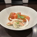 酒亭 田中 - アメーラトマトとずわい蟹のサラダ（酒亭 田中）2025.2