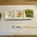吉野寿司 - ガリ、山葵、玉子焼き、海苔