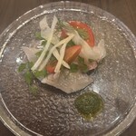 トワマル料理店 - 【前菜】イワシ、タイ、タコ