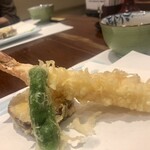 蕎麦 あららぎ - 海老天、シシトウ、サツマイモ