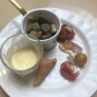 カシュカシュ - コーンスープとチキングリルなど