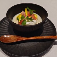 ラ・メゾンブランシュ - 白アスパラガスのババロアと甘海老