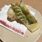 和味 大輔 - 万願寺しんじょう、鱧の天ぷら、ズッキーニフライ