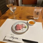 酒肴 新屋敷 - お刺身(本鮪・サカゴ)