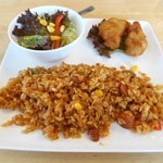 カフェ 茶華 - ピラフランチ：ジャンバラヤ　スープ・サラダ付き