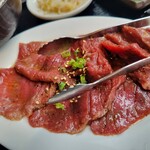 一頭買焼肉　醍醐 - タン塩ハラミ塩定食100g（1500円）