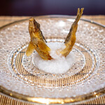 美加登家 - 揚げ鮎の酢入り南蛮粥