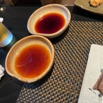 神戸牛ステーキIshida. - 上は醤油、下はポン酢