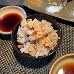 神戸牛ステーキIshida. - ガーリックチップを上に掛けてもいいそうです