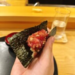 鮨駒 - マグロ手巻き