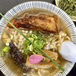 らー麺　Do・Ni・Bo - 今朝は、一本ネギとナスがのってたぁ〜
