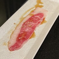 焼肉 喰心 - 焼きしゃぶ：リブロース 鳳凰ダレ