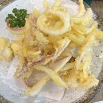 梅乃葉 - 天ぷらにして頂きました