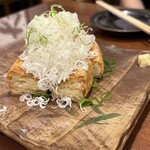 芳とも庵 - ■栃尾揚げのネギまみれ¥520