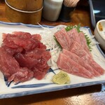 三ぶちゃん - 二点盛り（中落ちとカマトロ）