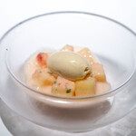 レストラン オオツ - 2025.8 山梨産桃とバニラアイスクリーム